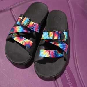 Chaco Kids Sandals with Tie-Dye Straps